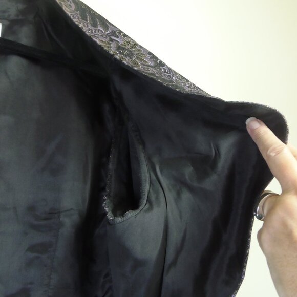 J.R. Nites Woman Purple & Black Metallic Bolero Jacket Whimsy Goth FairyFormal - Picture 9 of 10